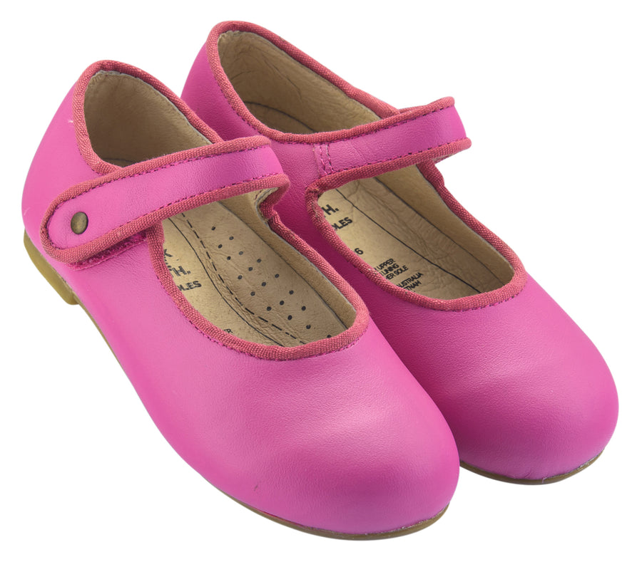 Old Soles Girl's Lady Jane Leather Mary Janes, Fuchsia