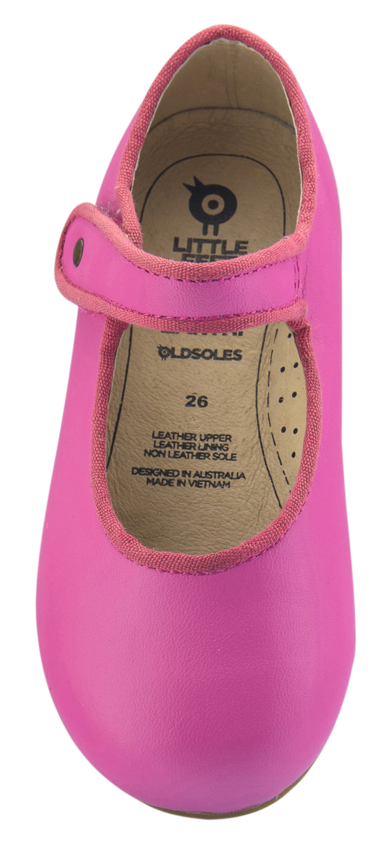 Old Soles Girl's Lady Jane Leather Mary Janes, Fuchsia