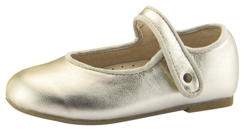 Old Soles Girl's Lady Jane Leather Mary Janes, Gold