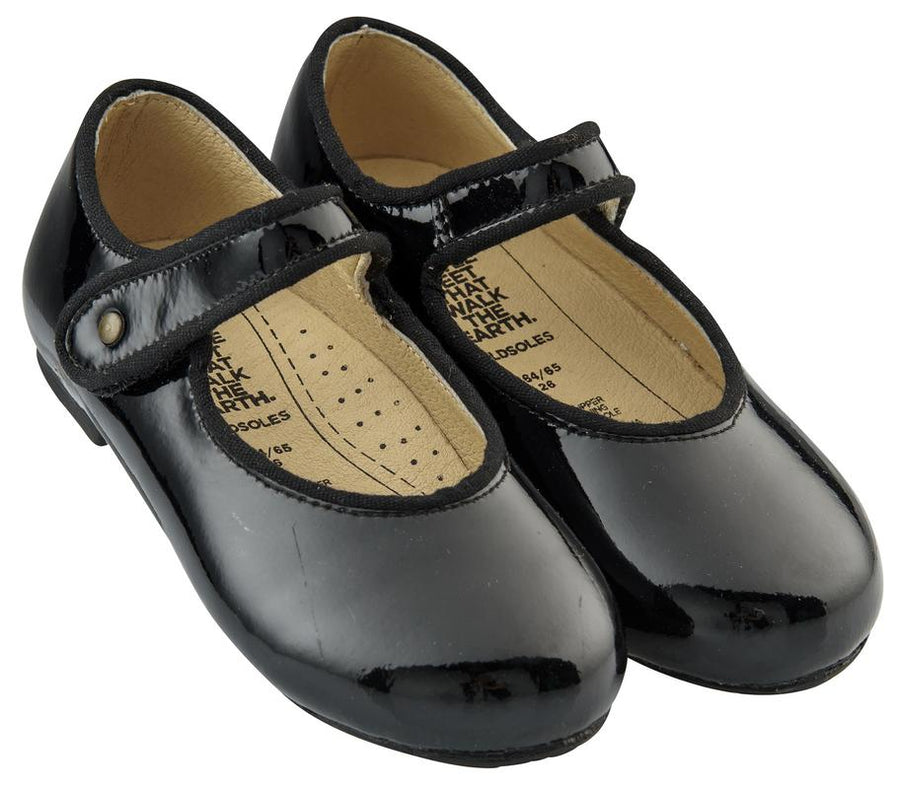 Old Soles Girl's Praline Lady Jane Leather Mary Janes, Black