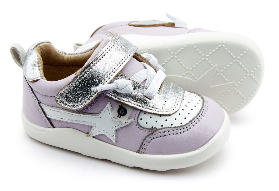 Old Soles Girl's 8031 Ground Work Sneakers - Lilium/Snow/Silver