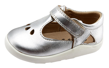 Old Soles Girl's 8034 Ground Sis Mary Jane - Silver