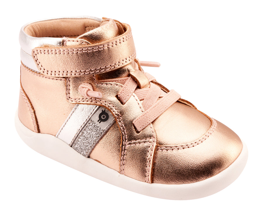 Old Soles Girl's 8044 Tar Ground Casual Shoes - Copper / Silver / Glam Argent