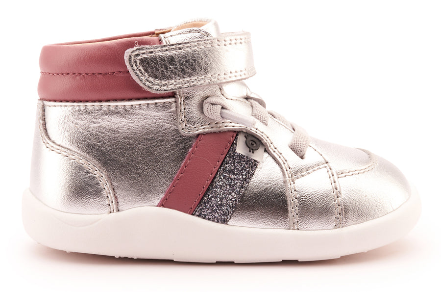 Old Soles Girl's 8044 Tar Ground Casual Shoes - Silver / Malva / Glam Gunmetal