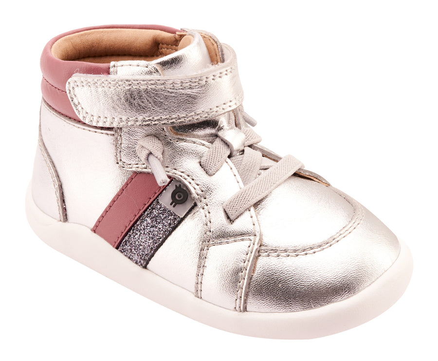Old Soles Girl's 8044 Tar Ground Casual Shoes - Silver / Malva / Glam Gunmetal