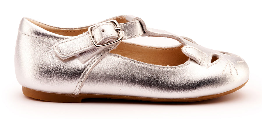 Old Soles Girl's 816 Kitty-Jane Dress Shoes - Silver