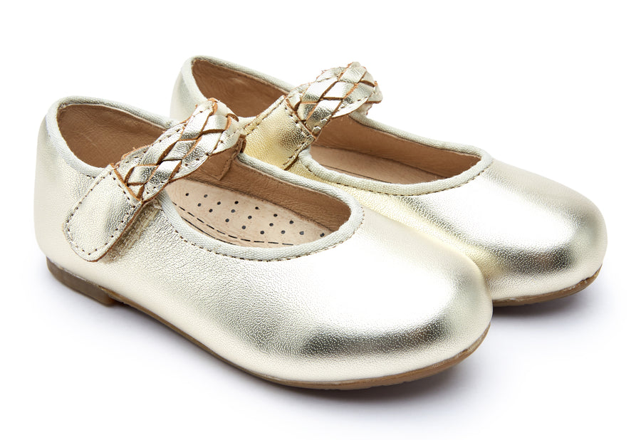 Old Soles Girl's 817 Lady Plat Shoes - Gold