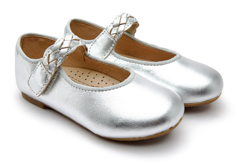 Old Soles Girl's 817 Lady Plat Shoes - Silver
