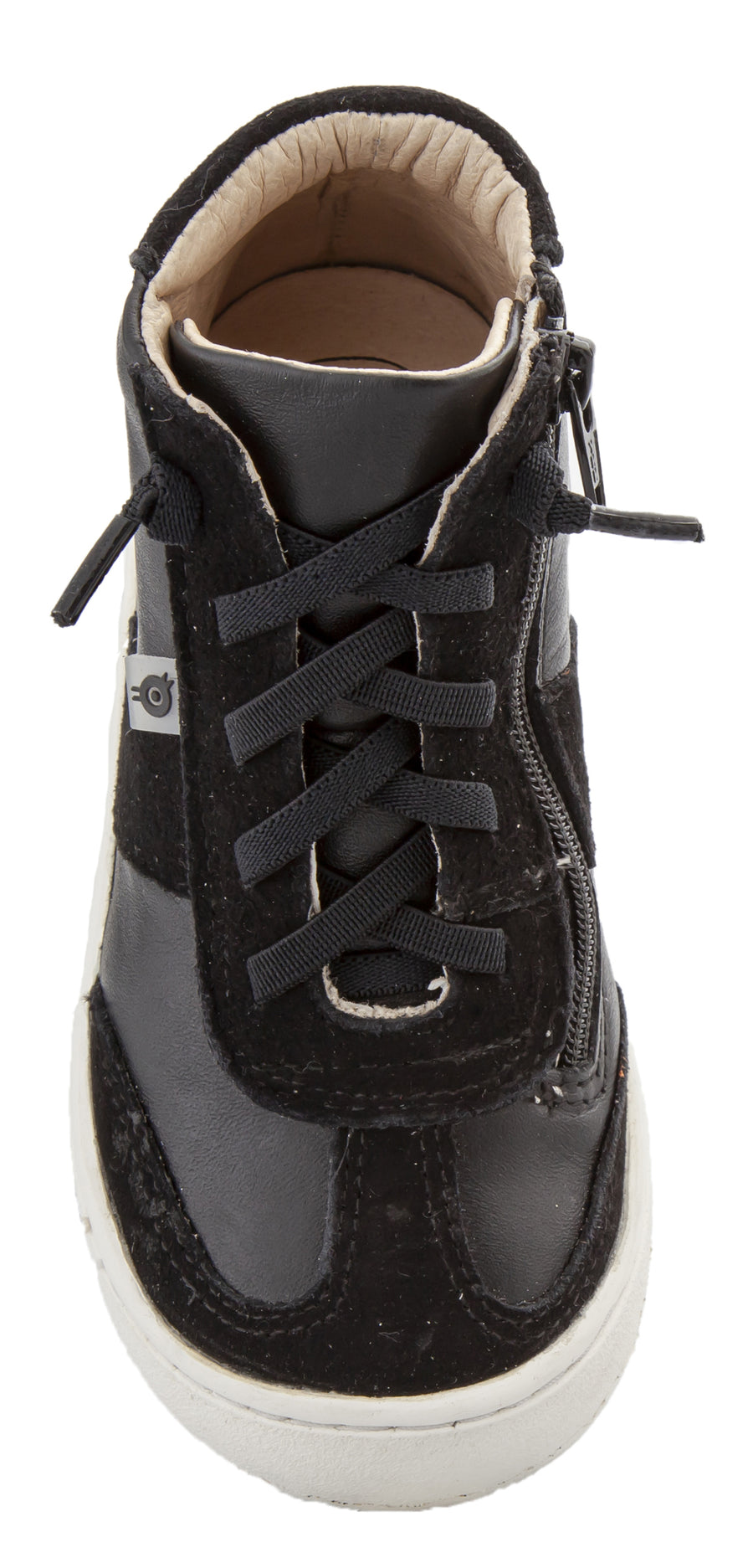 Old Soles Girl's & Boy's 9001 Travel High Top Leather Sneakers - Black/Black Suede