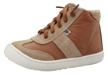 Old Soles Girl's & Boy's 9001 Travel High Top Leather Sneakers - Tan/Tan Suede