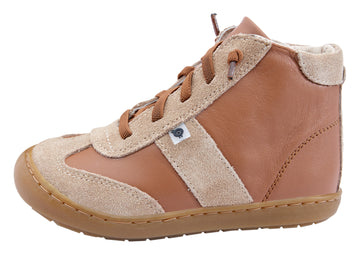 Old Soles Girl's & Boy's 9001 Travel High Top Leather Sneakers - Tan/Tan Suede/Gum Sole