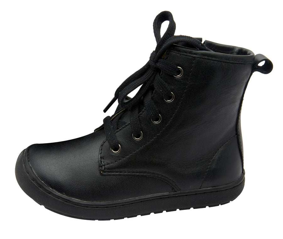 Old Soles Girl's and Boy's 9005 Swagger High Top Lace Sneaker Boots - Matte Black