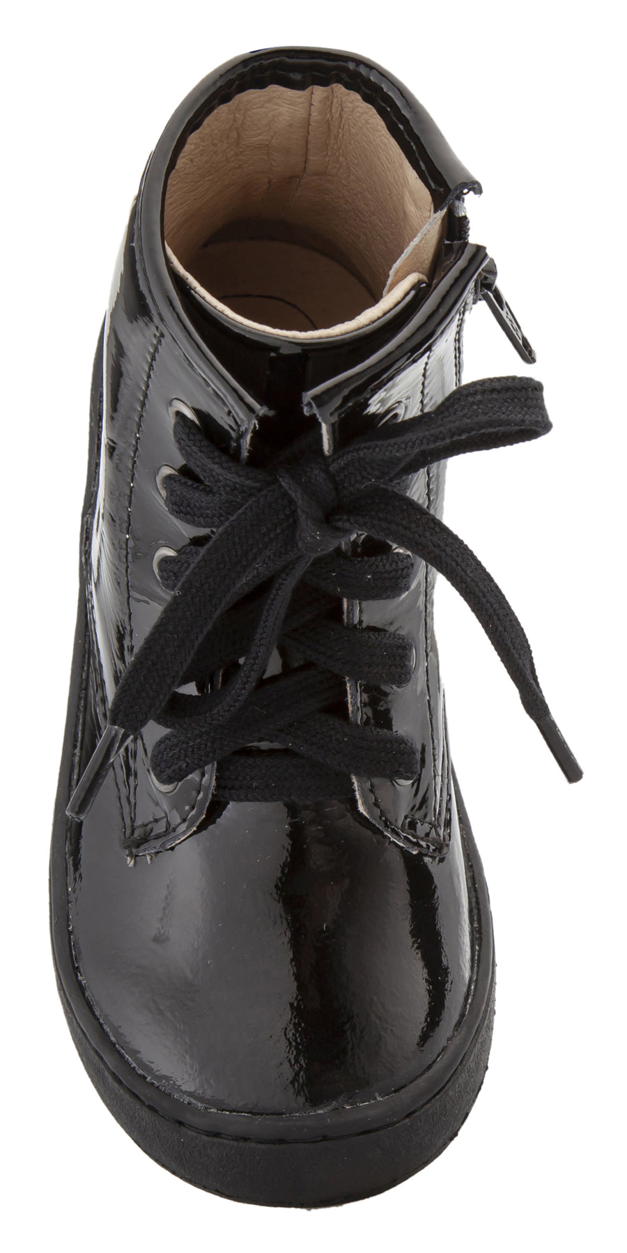 Old Soles Girl's & Boy's 9005 Swagger High Top Lace Sneaker Boots - Black Patent