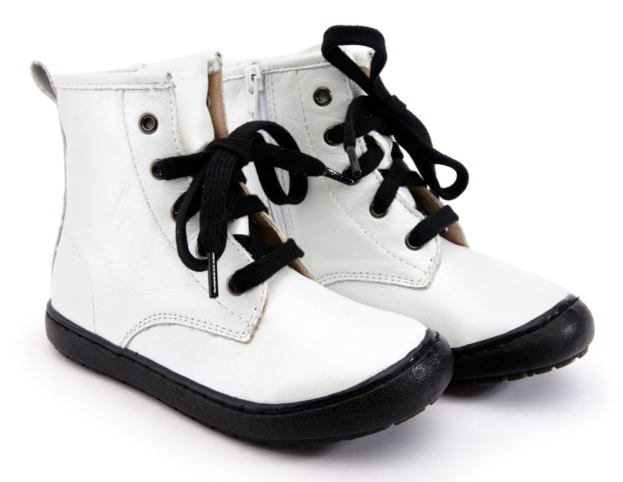 Old Soles Boy's & Girl's 9005 Swagger High Top Lace Sneaker Boots - Nacardo Blanco