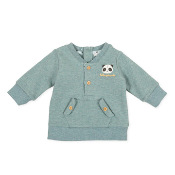 Tutto Piccolo 9005 Sudadera Panda Zip-Up Sweatshirt - See Green