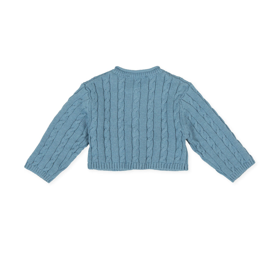 Tutto Piccolo 9502 Chaqueta Tricot Knitted Cardigan - Atlantic Blue