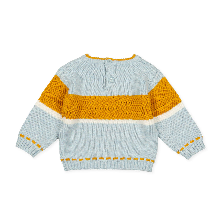 Tutto Piccolo Jersey Tricot Knitted Sweater - Porcelain