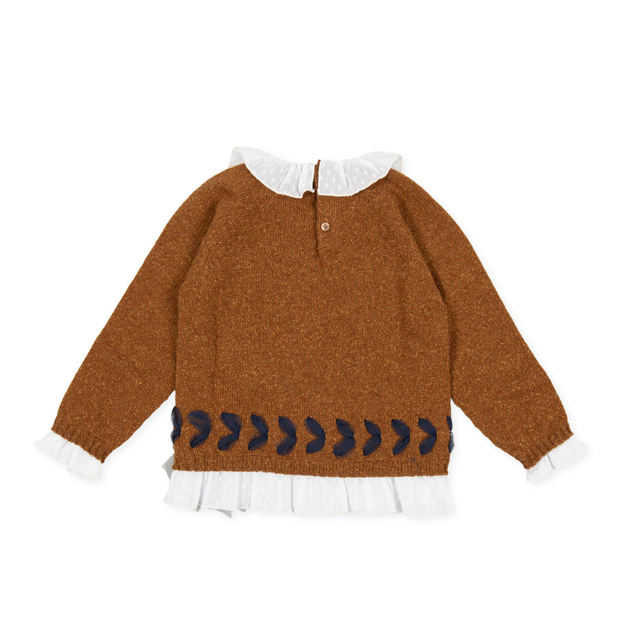 Tutto Piccolo 9834 Jersey Tricot Knitted Jumper - Brown