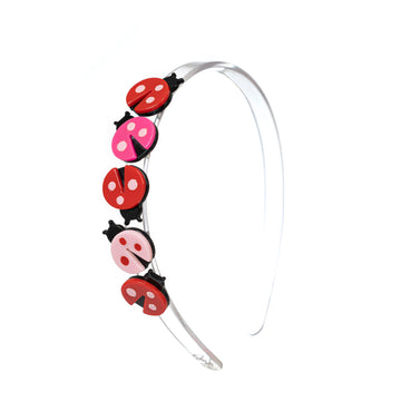 Lilies & Roses NY Ladybug Centipede Headband, Pink Shades