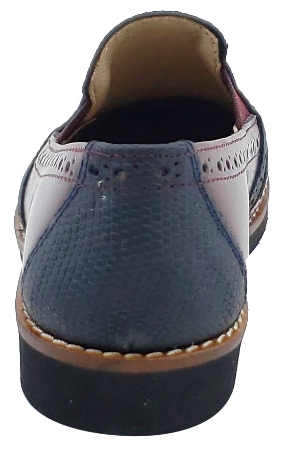 Maria Catalan Boy's & Girl's Burdeos Burgundy Smooth Slip On Moccasin Loafer Shoe