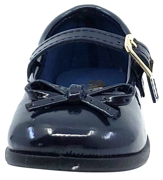 Conguitos Osito Girl's Buckle Closure Mary Jane, Patent Navy
