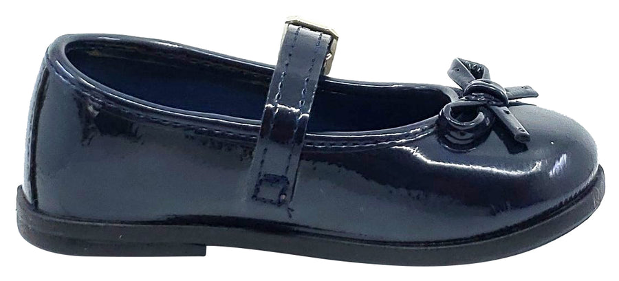 Conguitos Osito Girl's Buckle Closure Mary Jane, Patent Navy