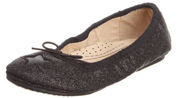 Old Soles Girl's Cruise Star Sparkle Black Glam Leather Slip On