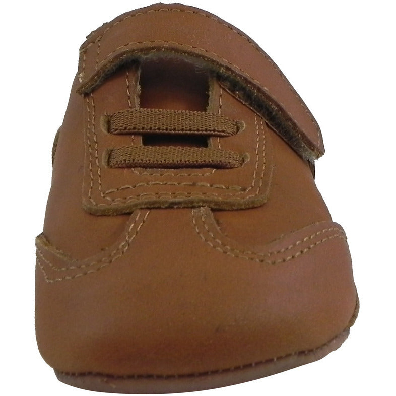 Old Soles Boy's and Girl's Tan Kick Out Soft Leather Crib Walker Baby Shoes