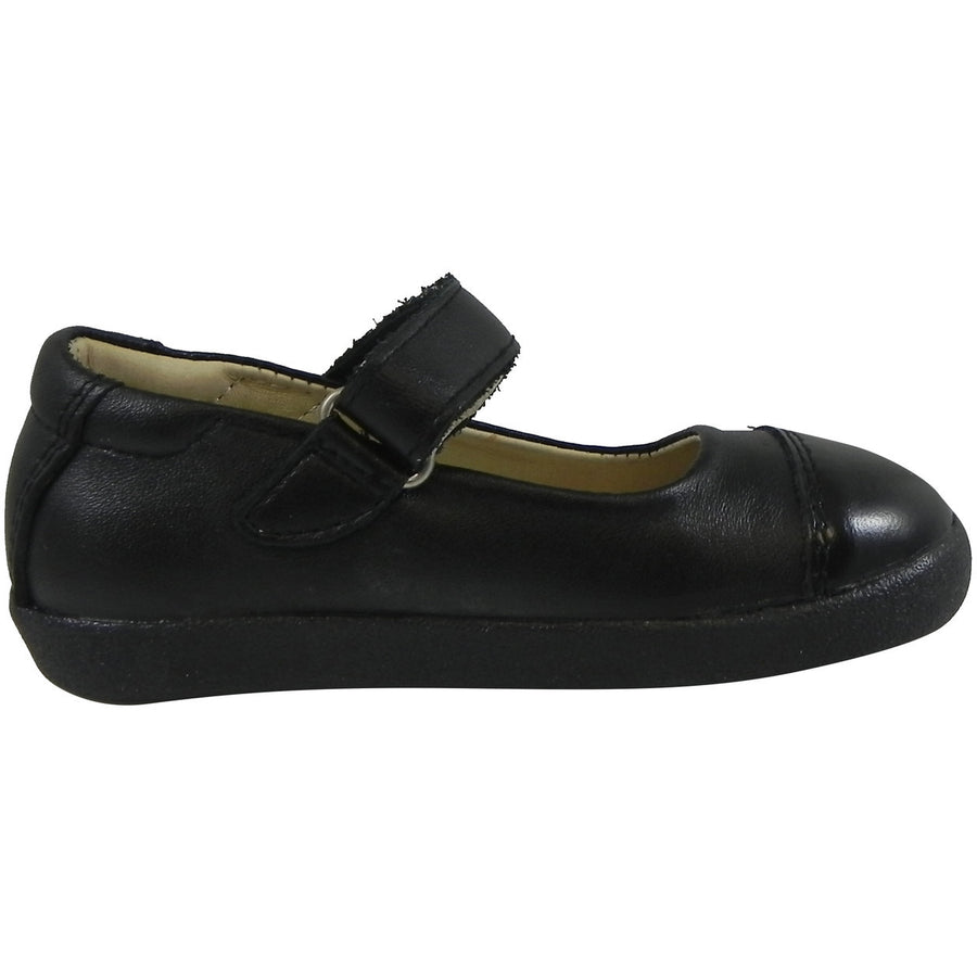 Old Soles Girl's 365 Quest Shoe Black Leather Hook and Loop Mary Jane Shoe - Just Shoes for Kids
 - 3