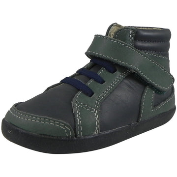 Old Soles Boy's 335 Woolfy Sneaker Navy/Emerald - Just Shoes for Kids
 - 1