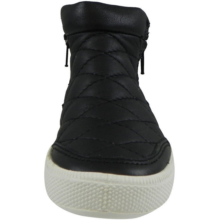 Old Soles 1040 Boy's and Girl's Zip Daley Black Quilted Leather Zipper High Top Sneaker Shoe - Just Shoes for Kids
 - 4