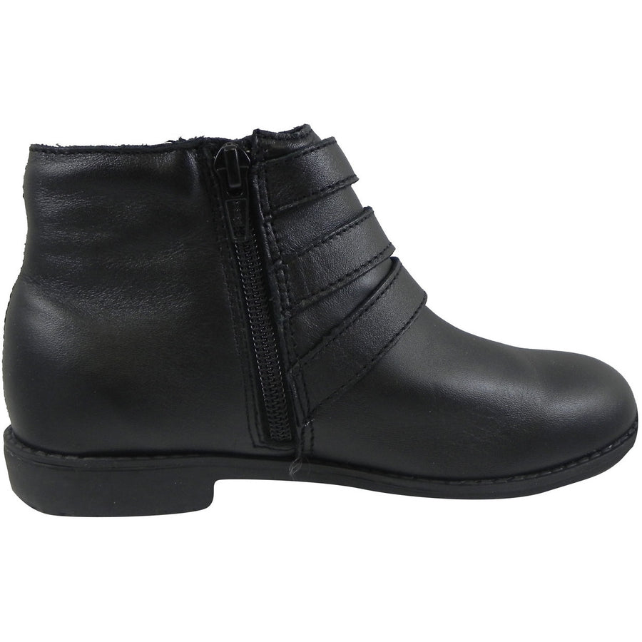 Old Soles Girl's 2015 Buckle Up Black Leather Three Buckle Bootie Boots - Just Shoes for Kids
 - 3