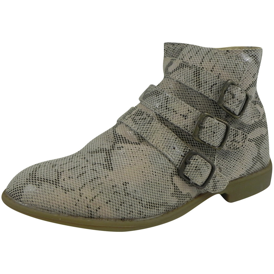2015 Buckle Up Mumba Leather Three Buckle Bootie Boots