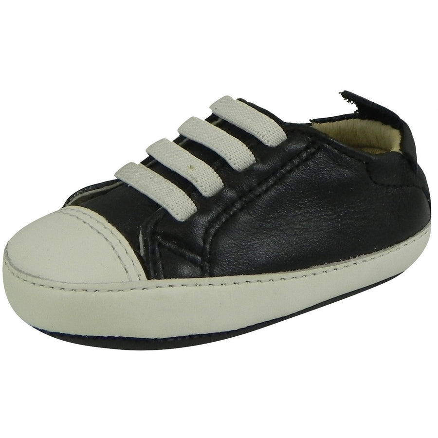 Old Soles Boy's & Girl's 030 Black & White Eazy Tread Sneaker Shoe