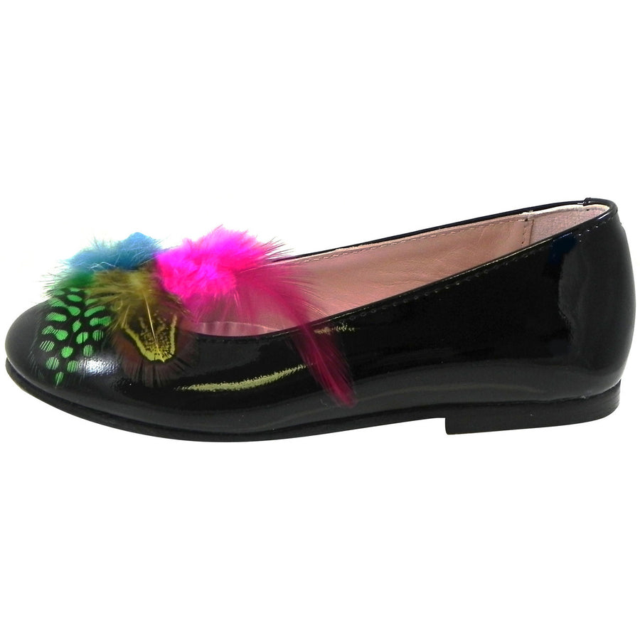 Chupetin Girl's 9328 Ballet Flat Shoe Black/Fuchsia - Just Shoes for Kids
 - 2