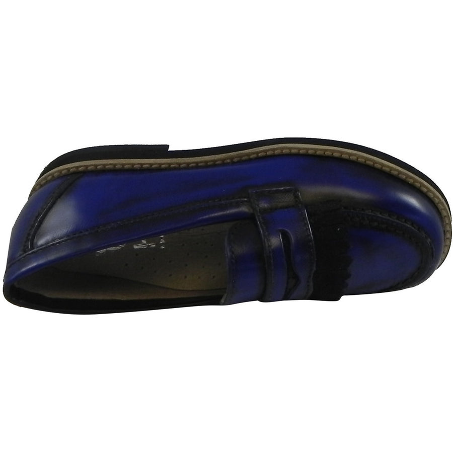 Hoo Shoes Mark's Boy's Classic Leather Slip On Oxford Loafer Shoes Royal Blue - Just Shoes for Kids
 - 6
