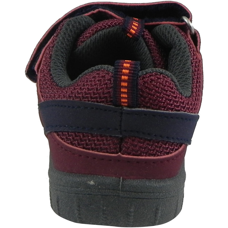OshKosh Boy's Hallux Elastic Lace Hook and Loop Slip On Adventure Sneaker Navy/Burgundy - Just Shoes for Kids
 - 3