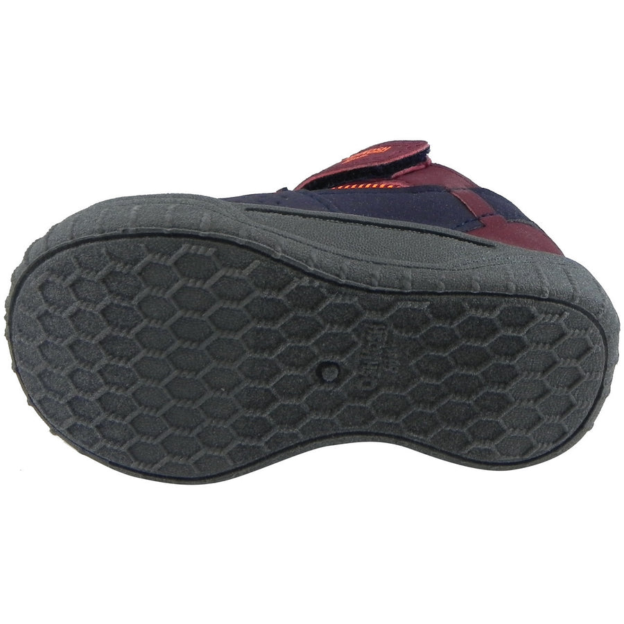 OshKosh Boy's Hallux Elastic Lace Hook and Loop Slip On Adventure Sneaker Navy/Burgundy - Just Shoes for Kids
 - 7
