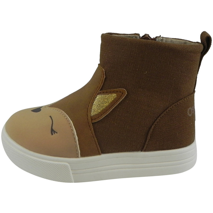 OshKosh Girl's Foxy Brown Fox Zip Up Ankle Bootie Boot Shoe Brown - Just Shoes for Kids
 - 2