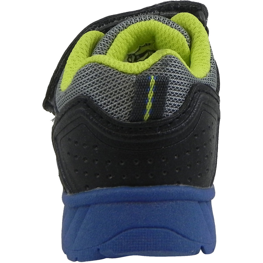 OshKosh Boy's Rivet Design Slip On Hook and Loop Sneaker Grey/Lime - Just Shoes for Kids
 - 3