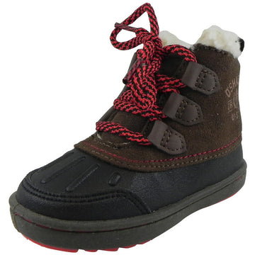 OshKosh Boy's Harrison Lace Up Extra Warm Winter Boots Black/Brown - Just Shoes for Kids
 - 1