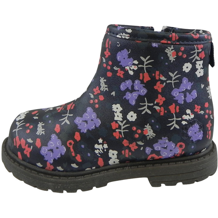 OshKosh Girl's Raquel Multi-Color Floral Zip Up Ankle Bootie Boot Shoe Navy/Multi - Just Shoes for Kids
 - 2