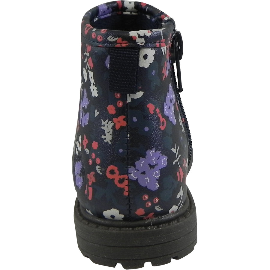 OshKosh Girl's Raquel Multi-Color Floral Zip Up Ankle Bootie Boot Shoe Navy/Multi - Just Shoes for Kids
 - 3