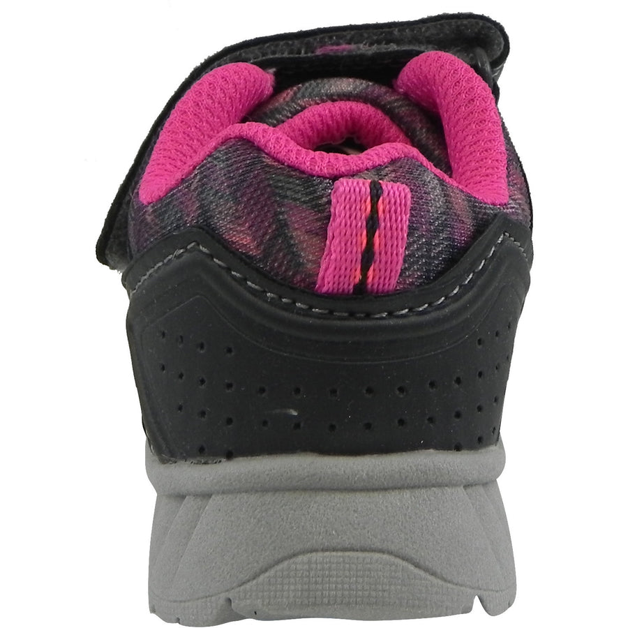 OshKosh Girl's Rivet Design Slip On Hook and Loop Sneaker Grey/Pink - Just Shoes for Kids
 - 3