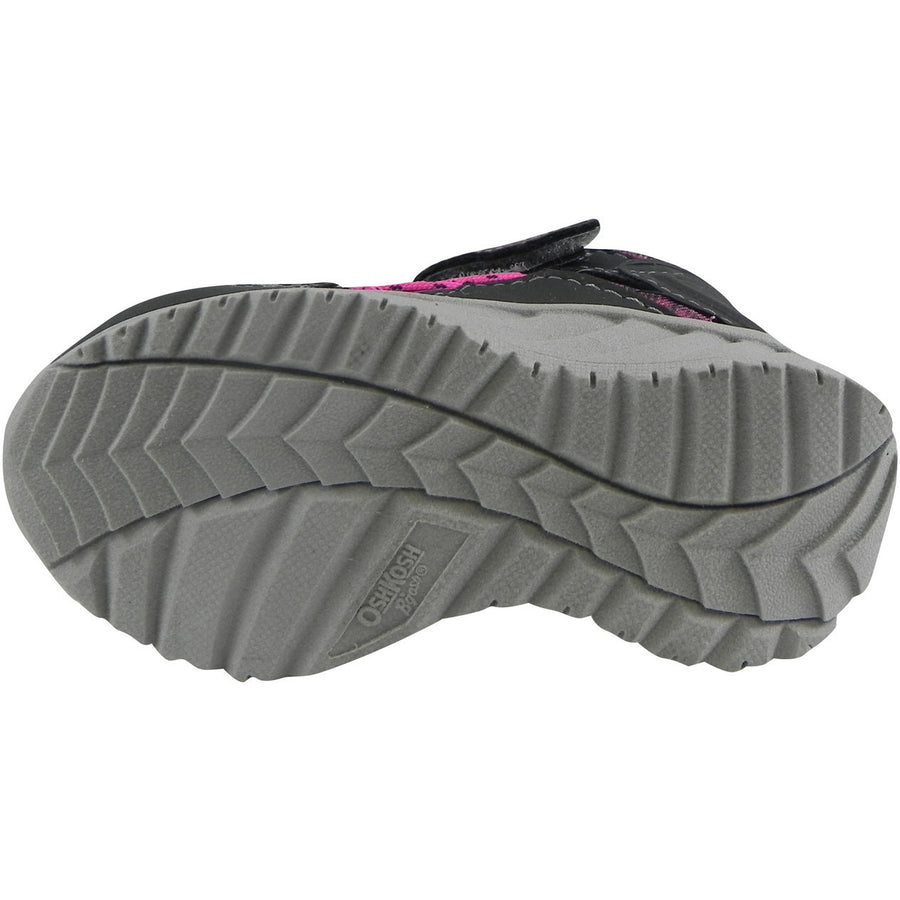 OshKosh Girl's Rivet Design Slip On Hook and Loop Sneaker Grey/Pink - Just Shoes for Kids
 - 7