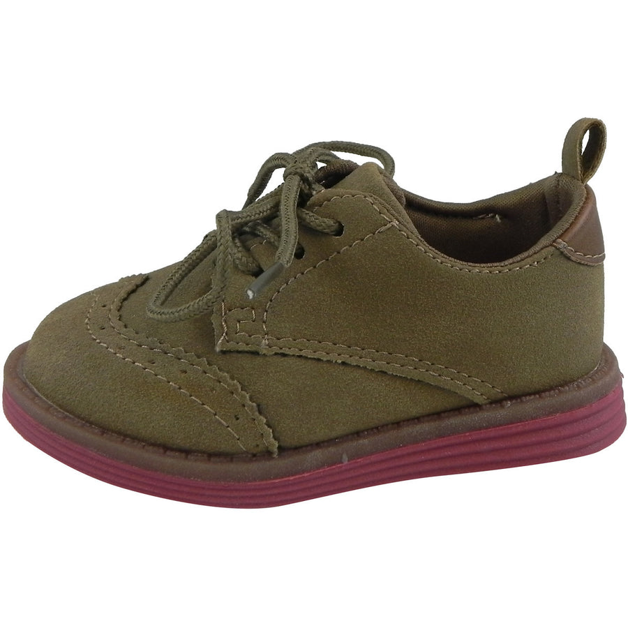 OshKosh Girl's Soft Faux Suede Classic Lace Up Oxford Loafer Shoes Tan - Just Shoes for Kids
 - 2
