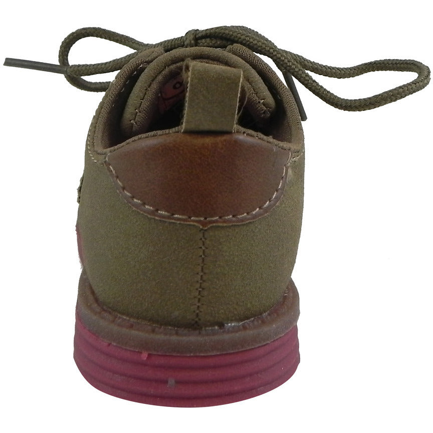 OshKosh Girl's Soft Faux Suede Classic Lace Up Oxford Loafer Shoes Tan - Just Shoes for Kids
 - 3