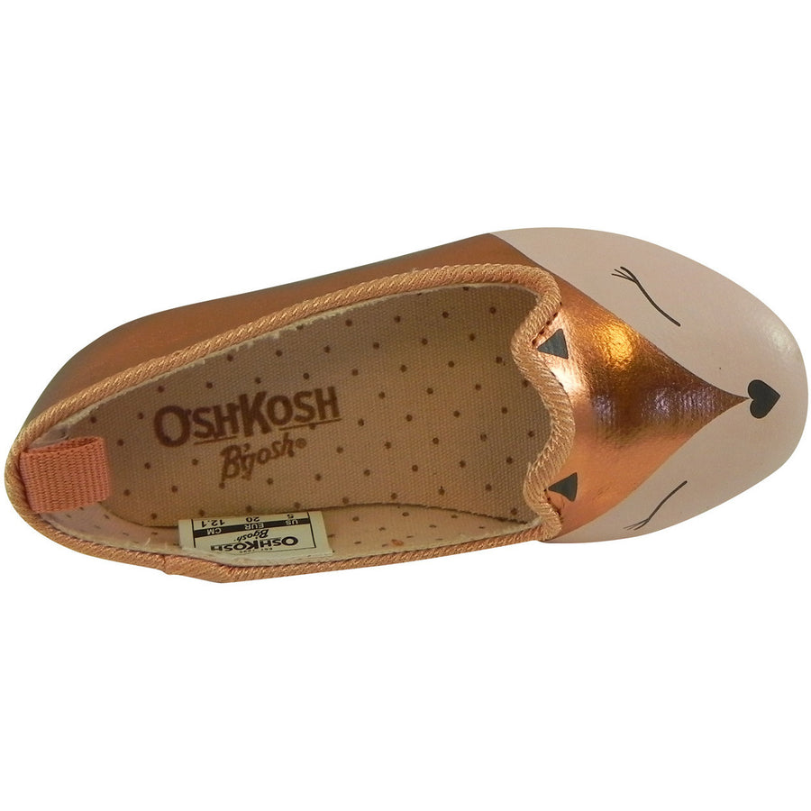 OshKosh Girl's Tabby Slip On Fox Animal Ballet Flat Shoes Bronze - Just Shoes for Kids
 - 6