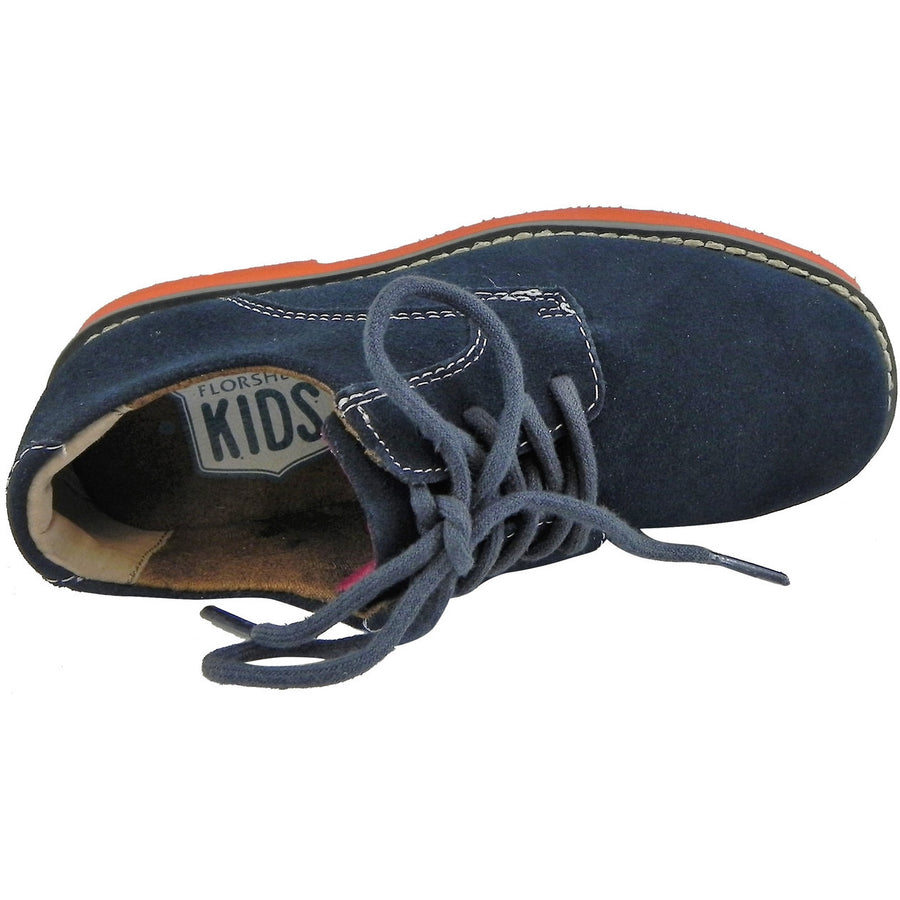 Florsheim Boy's Kearny Suede Classic Lace Up Oxford Shoes Navy - Just Shoes for Kids
 - 6