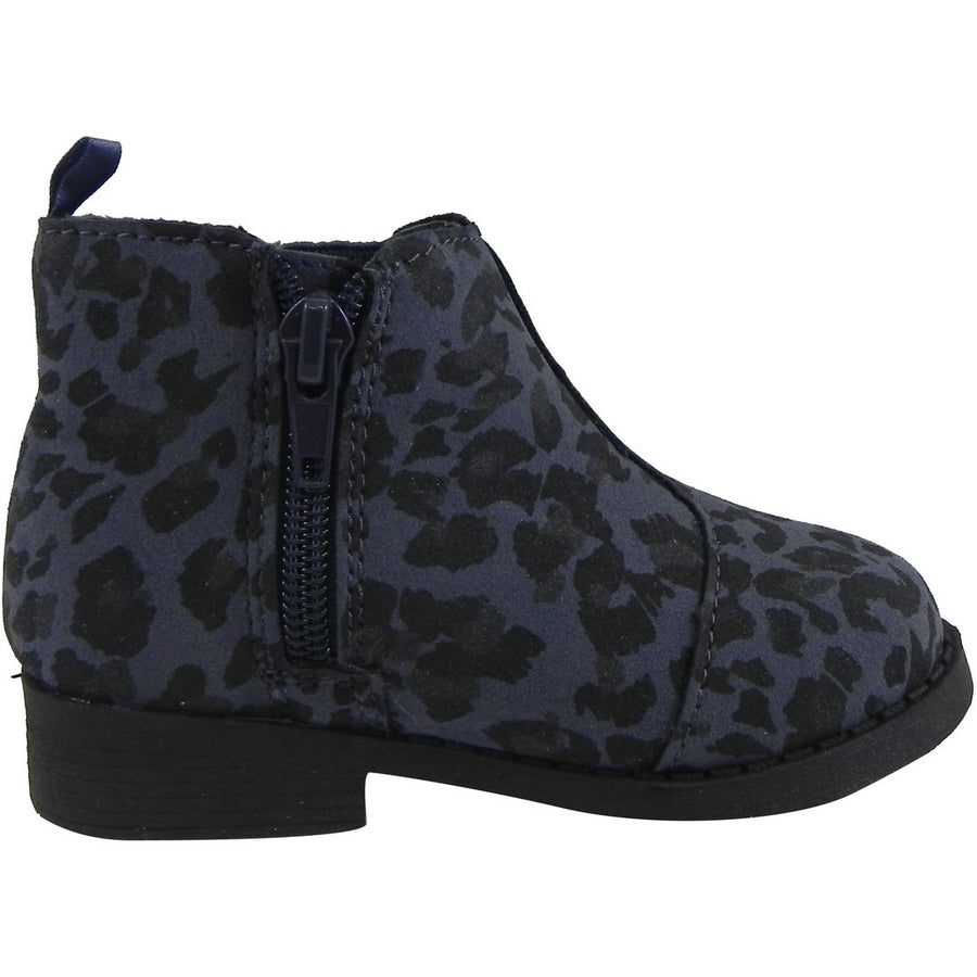 OshKosh Girl's Eden Leopard Print Sparkle Zip Up Ankle Bootie Boots Navy - Just Shoes for Kids
 - 4